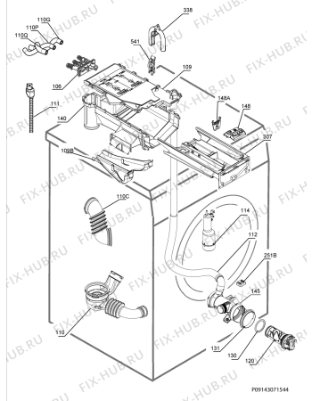 Взрыв-схема стиральной машины Fors WA8466 - Схема узла Hydraulic System 272